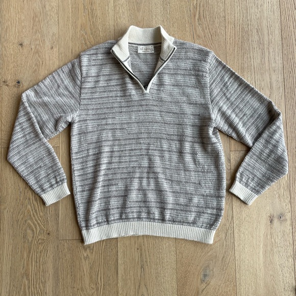 All Alpaca 100% Alpaca Sweater Quarter Zip Pullover Peru Size L - Picture 3 of 8